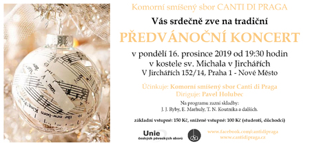 Předvánoční koncert Canti di Praga 