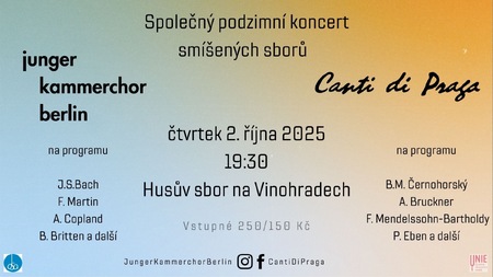 Koncert Junger Kammerchor Berlin & Canti di Praga